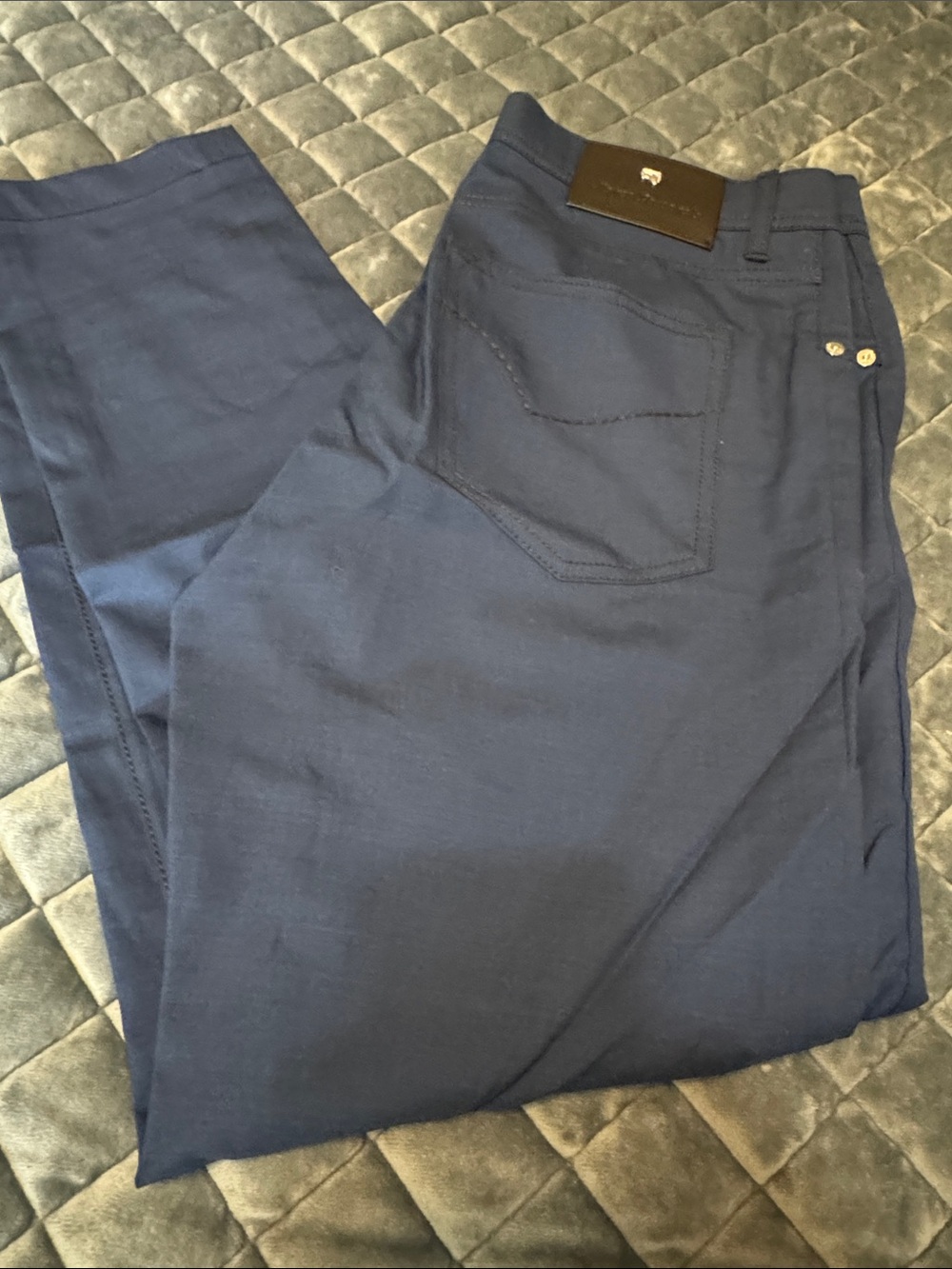 Marco pescarolo Men's Navy pants  - Classic Straight Fit